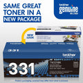 Brother TN331BK Original Laser Toner Cartridge - Black -, BRTTN331BK
