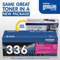 Brother TN336M Original High Yield Laser Toner Cartridge - Magenta -, BRTTN336M