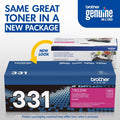Brother TN331M Original Laser Toner Cartridge - Magenta -, BRTTN331M