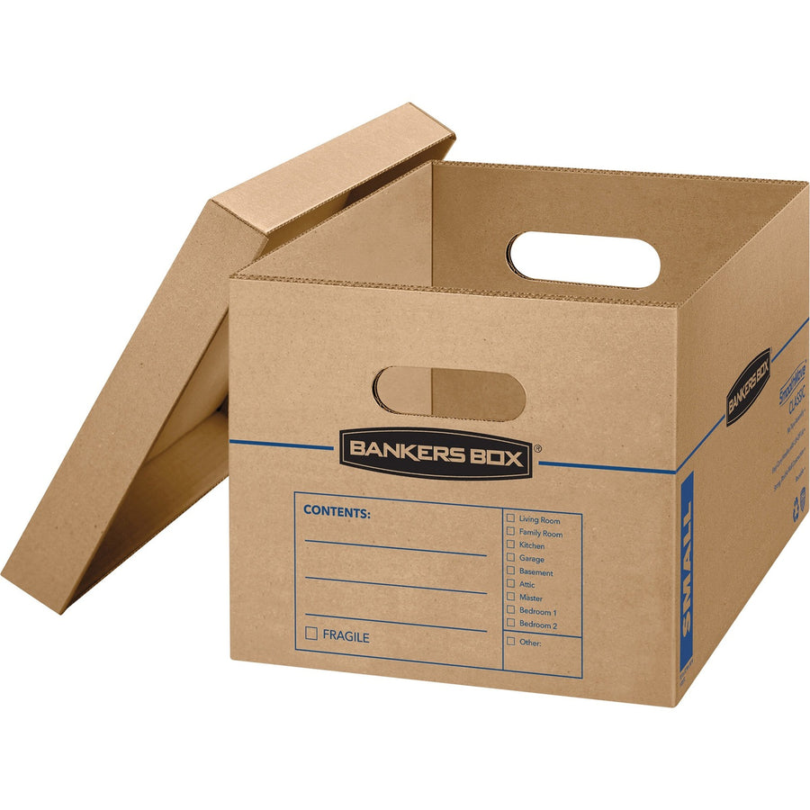 Fellowes Bankers Box SmoothMove Classic Small Moving Boxes, Kraft, 10 / Carton — view 1