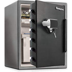 Master Lock Fire-Safe Digital Alarm Water/Fire-resistant Safe, Gunmetal Black, SENSFW205UPC