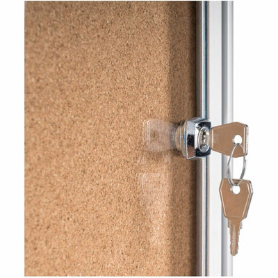 Bi-silque S.A MasterVision SlimLine Enclore Top Hinged Cork Indoor Glaze Case, BVCVT380101150