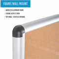 Bi-silque S.A MasterVision SlimLine Enclore Top Hinged Cork Indoor Glaze Case, BVCVT380101150