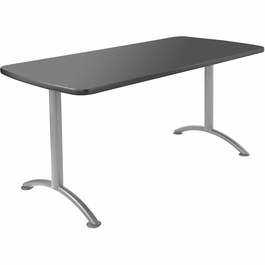Iceberg Arc Fixed Height Table 36X72 Rectangular, Graphite, Gray — view 1