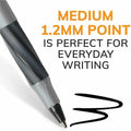 BIC Round Stic Grip Xtra-Comfort Medium Ball Point Pen, Assorted, 36 / Box, BICGSMG361AST