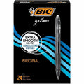 BIC Gel Retractable Pens, 24 / Box, BICRLC241-BK