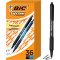 BIC Soft Feel Retractable Ball Point Pen Medium, Assorted, 36 / Box, BICSCSM361-AST