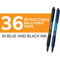 BIC Soft Feel Retractable Ball Point Pen Medium, Assorted, 36 / Box, BICSCSM361AST