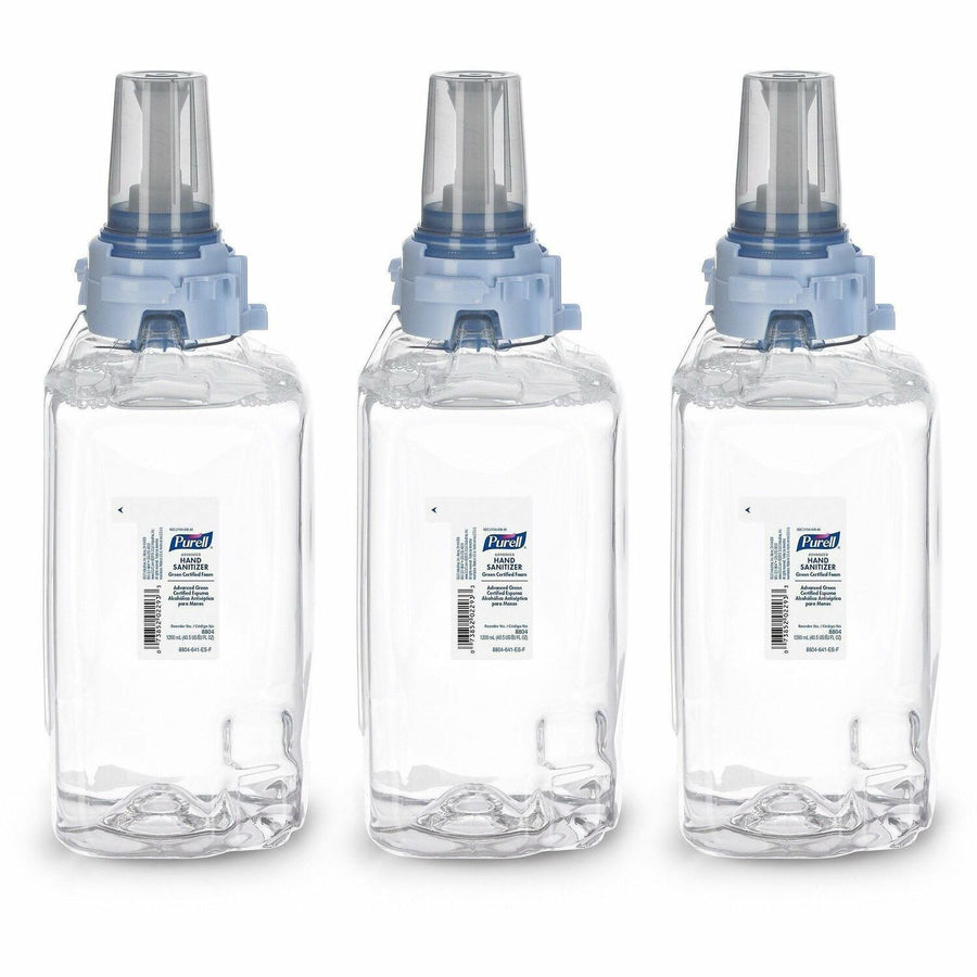 PURELL® ADX-12 Hand Sanitizer Foam Refill, Clear, Fragrance-free, 3 / Carton, GOJ880403CT