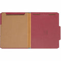 Smead 2/5 Tab Cut Letter Recycled Classification Folder, Bright Red, 8 1/2" Width x 11" Length, 10 / Box, SMD14061