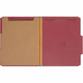 Smead 2/5 Tab Cut Letter Recycled Classification Folder, Bright Red, 8 1/2" Width x 11" Length, 10 / Box, SMD14061