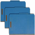 Smead 2/5 Tab Cut Letter Recycled Classification Folder, Dark Blue, 8 1/2" Width x 11" Length, 10 / Box, SMD14062