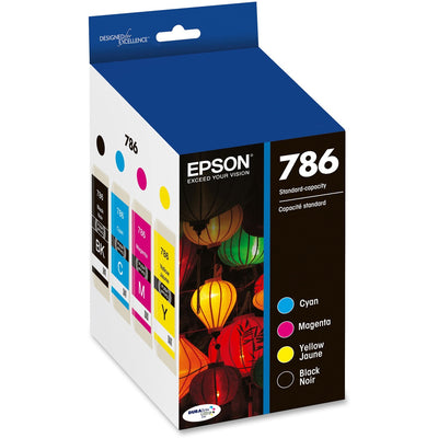 Epson DURABrite Ultra 786 Original Standard Yield Inkjet Ink Cartridge - Combo Pack - Black, Cyan, Magenta, Yellow - 1 Pack, EPST786120BCS