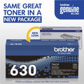 Brother TN630 Original Standard Yield Laser Toner Cartridge - Black -, BRTTN630
