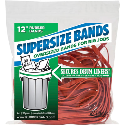 Alliance Rubber SuperSize Industrial-Strength Large Rubber Bands, Red, 1 Pack — view 1