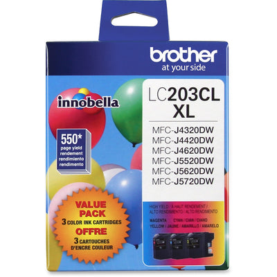Brother Innobella Original High Yield Inkjet Ink Cartridge - Cyan, Magenta, Yellow - 3 / Pack — view 1