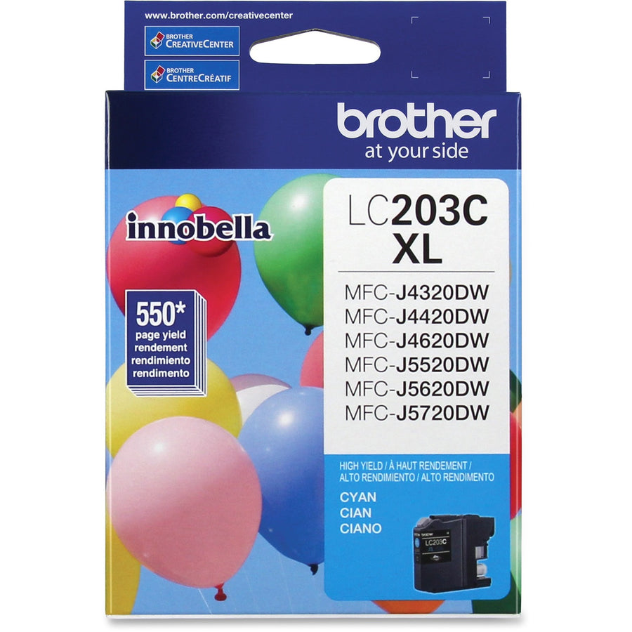 Brother Innobella High Yield Inkjet Ink Cartridge - Cyan -, /PK 5PK/BX 4BX/CT — view 1