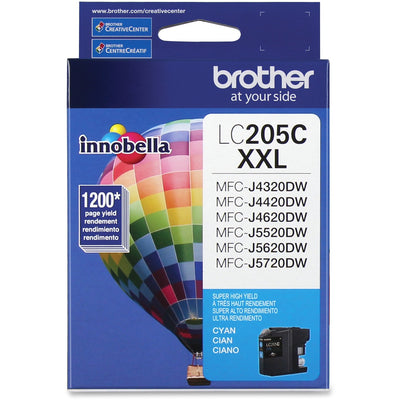 Brother Innobella LC205C Inkjet Ink Cartridge - Cyan -, BRTLC205C