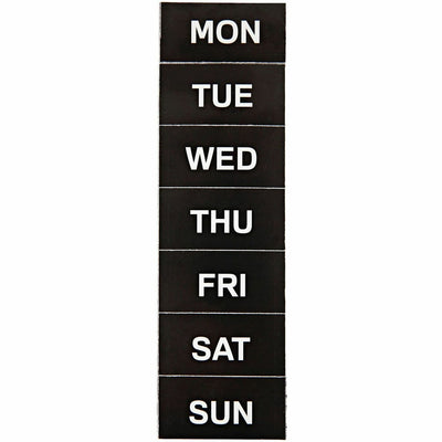 Bi-silque S.A MasterVision Magnetic Weekday Calendar Characters, Black, 7 / Pack, BVCFM1007