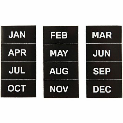 Bi-silque S.A MasterVision Magnetic Monthly Calendar Characters, Black, 12 / Pack, BVCFM1108