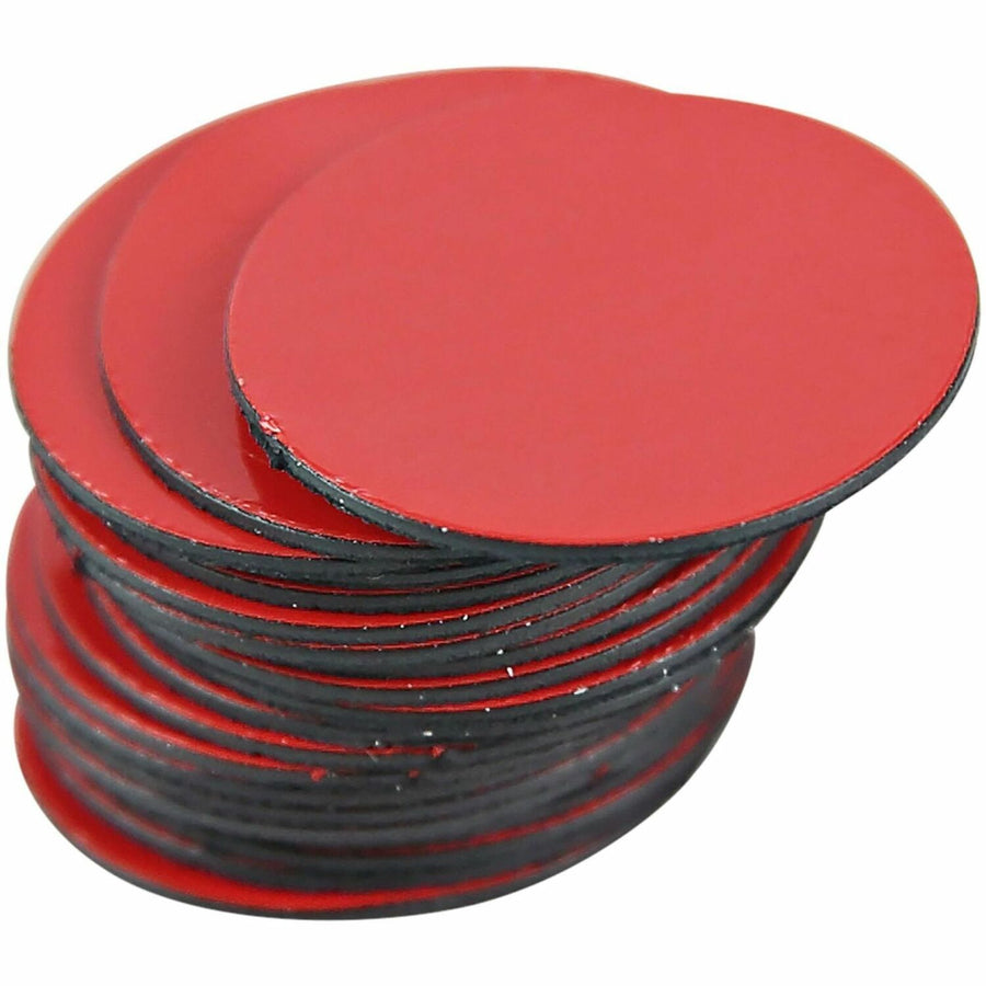 MasterVision Magnetic Color Coding Dots, Red, Vinyl, 20 / Pack, BVCFM1604