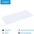 Bi-silque S.A MasterVision 2" Magnetic Dry Erase Strips, White, 1 Pack, BVCFM2418
