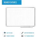 Bi-silque S.A MasterVision 2" Grid Magnetic Gold Ultra Board Kit, BVCMA0592830A