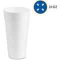 Genuine Joe 20 oz Foam Cups, White, 500 / Carton, GJO25250