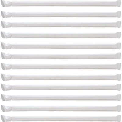 Genuine Joe Jumbo Translucent Straight Straws, Clear, 12 / Carton, GJO58925CT