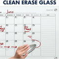 ACCO Quartet Infinity Glass Magnetic Calendar Board, White, 36", QRTGC3624F