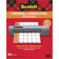 3M Scotch Thermal Laminating Pouches, Clear, 100 / Pack, MMMTP3854100