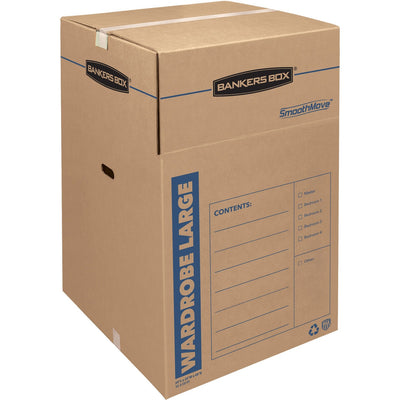Fellowes Bankers Box SmoothMove Wardrobe Box, Large, Green, 3 / Carton — view 1