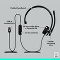 Logitech USB Headset Mono H570e, 1, LOG981000570