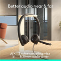 Logitech USB Headset Stereo H570e, Black, 1, LOG981000574