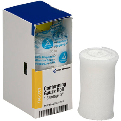 First Aid Only Conforming Gauze Roll, White, 1 Box, FAOFAE5002