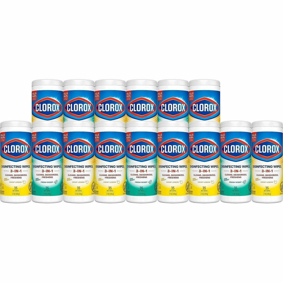 Clorox Disinfecting Cleaning Wipes Value Pack, White, Disposable, 5 / Carton, CLO30112CT