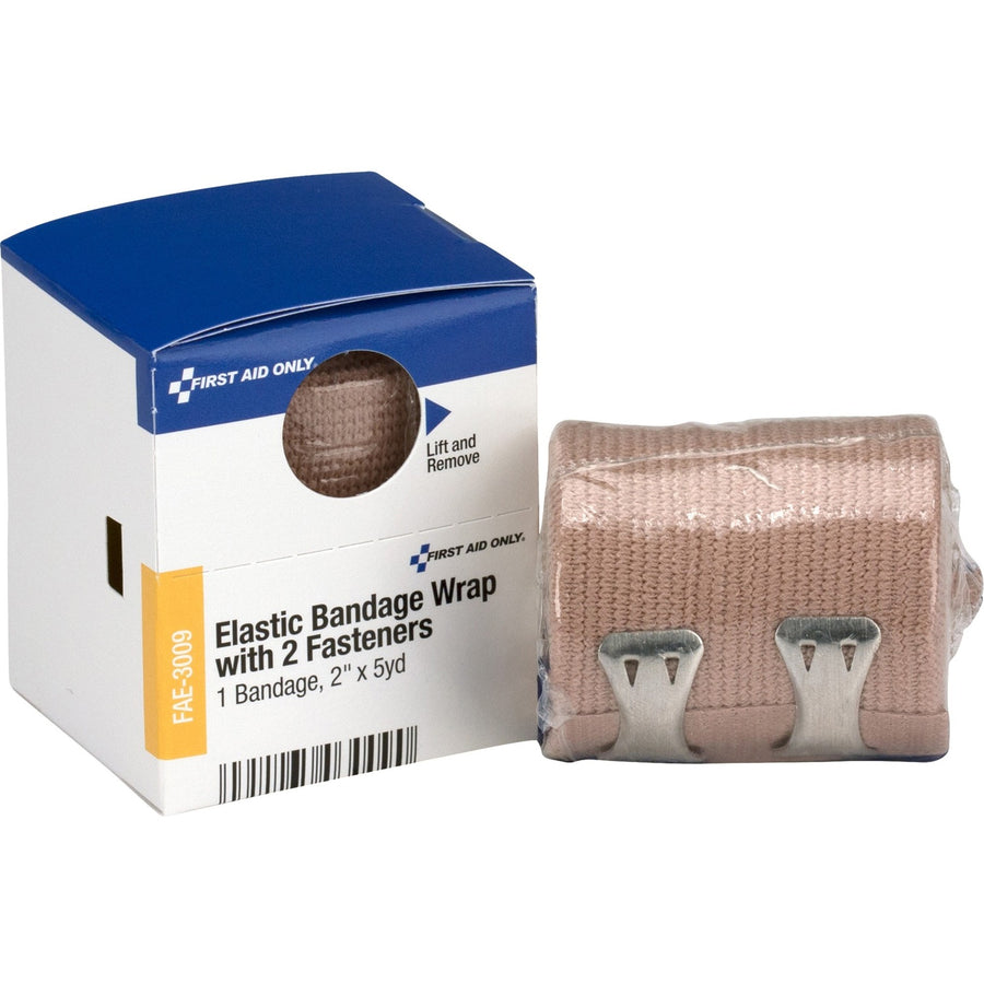 First Aid Only 2-Fastener Elastic Bandage Wrap, Tan, 1 / Box, FAOFAE-3009