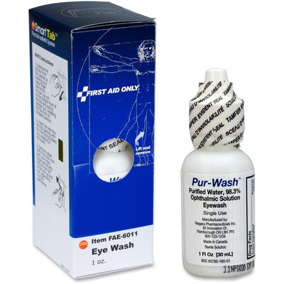 First Aid Only Pur-Wash Eyewash, 1 Box, FAOFAE-6011