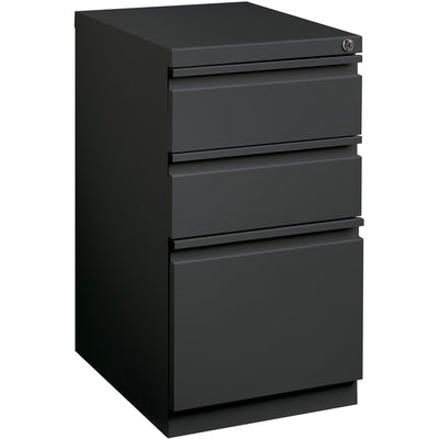 Lorell 20" Box/Box/File Mobile File Cabinet with Full-Width Pull, Charcoal, /CT — view 1