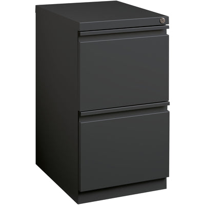 Lorell 20" File/File Mobile File Cabinet with Full-Width Pull, Charcoal, LLR66910