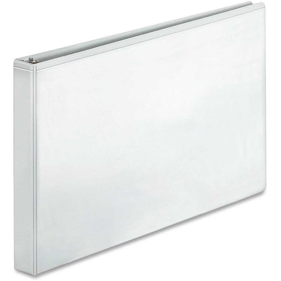 Business Source Tabloid-size Round Ring Reference Binder, White, 11" Width x 17" Length, 6EA/CT — view 1