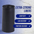Genuine Joe Slim Jim 23-gallon Can Liners, Black, 1 Carton, GJO70057