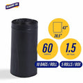 Genuine Joe Slim Jim 23-gallon Can Liners, Black, 1 Carton, GJO70057