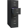 Lorell Fortress Series 26-1/2" Commercial-Grade Vertical File Cabinet, Charcoal, LLR66912