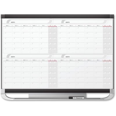 ACCO Quartet Prestige 2 Magnetic Calendar Total Erase Whiteboard, /CT — view 1