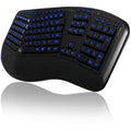 Adesso Color Illuminated Ergonomic Keyboard, Black, ADEAKB150EB
