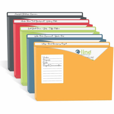C-Line Letter File Jacket, Amber Orange, 8 1/2" Width x 11" Length, 25 / Box — view 1