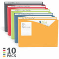 C-Line Full Tab Cut Letter File Jacket, Charcoal Gray, 8 1/2" Width x 11" Length, 10 / Pack, CLI63160