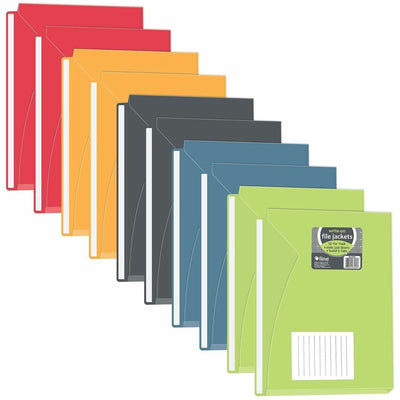 C-Line Full Tab Cut Letter File Jacket, Charcoal Gray, 8 1/2" Width x 11" Length, 10 / Pack — view 1