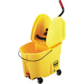 Rubbermaid Commercial WaveBrake Combo Mop Bucket, Yellow, RCP757788YL